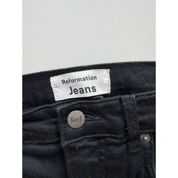 REFORMATION Harper Black High Waisted High Rise Skinny Jeans, Size 28 - Picture 13 of 16
